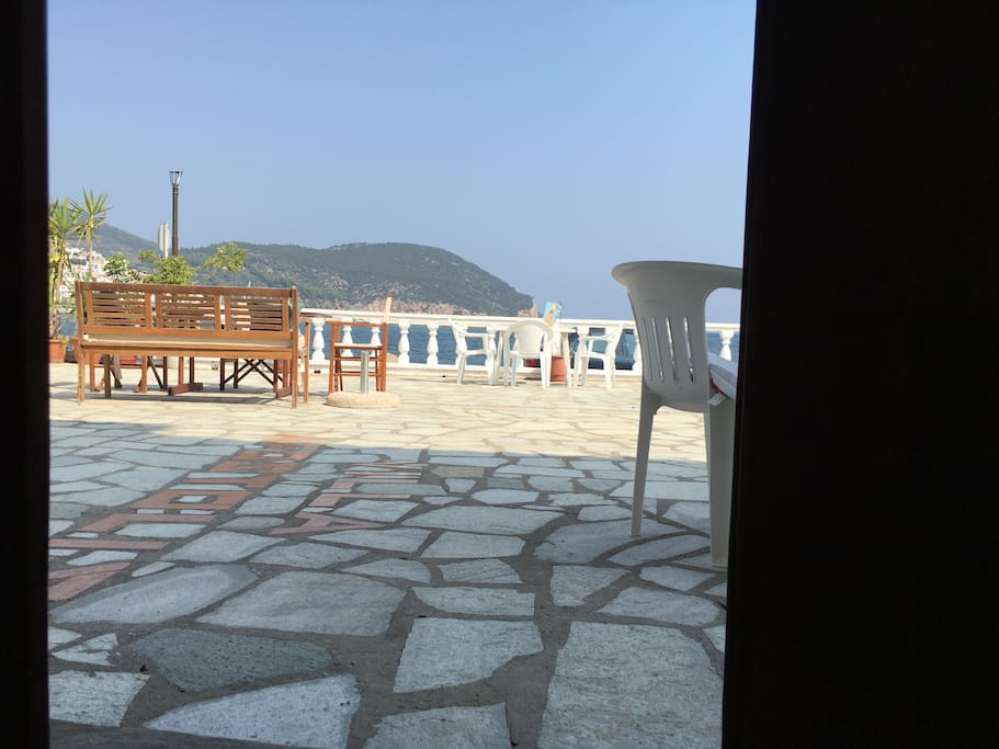 View from kitchen and bedroom window