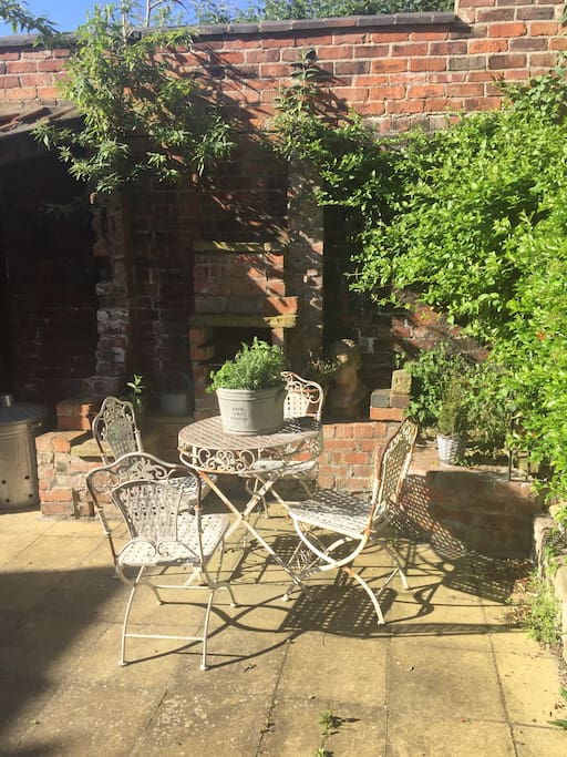 Back walled garden area