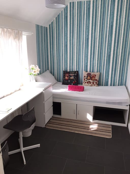 sunny and very spacious for a single room
