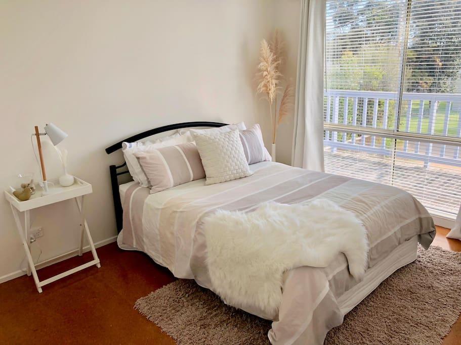 Upstairs bedroom with ocean views