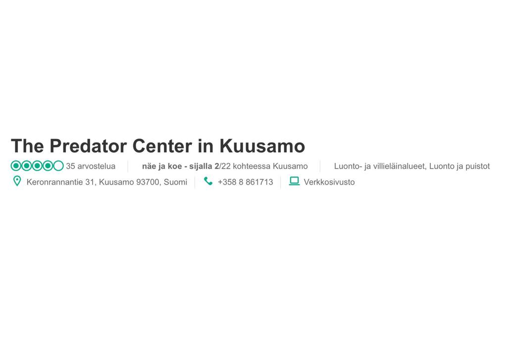 The Predator Center in Kuusamo you find real alive bears etc wild animals. Great place to visit.