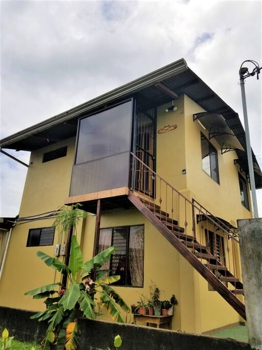 Secure front entrance - upper level apartment - stair case