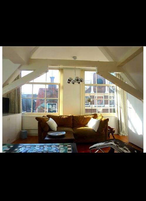 Front windows overlook the street
