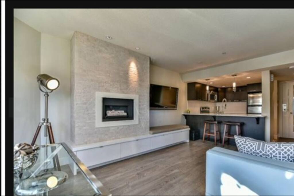 Toasty gas fireplace