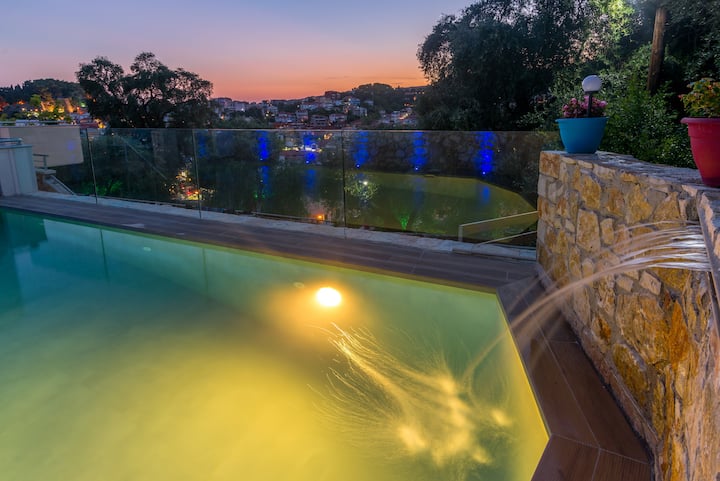 Parga center, private vlla, stunning view