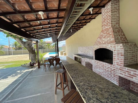 Court: footvolley, beach tennis + swimming pool and barbecue