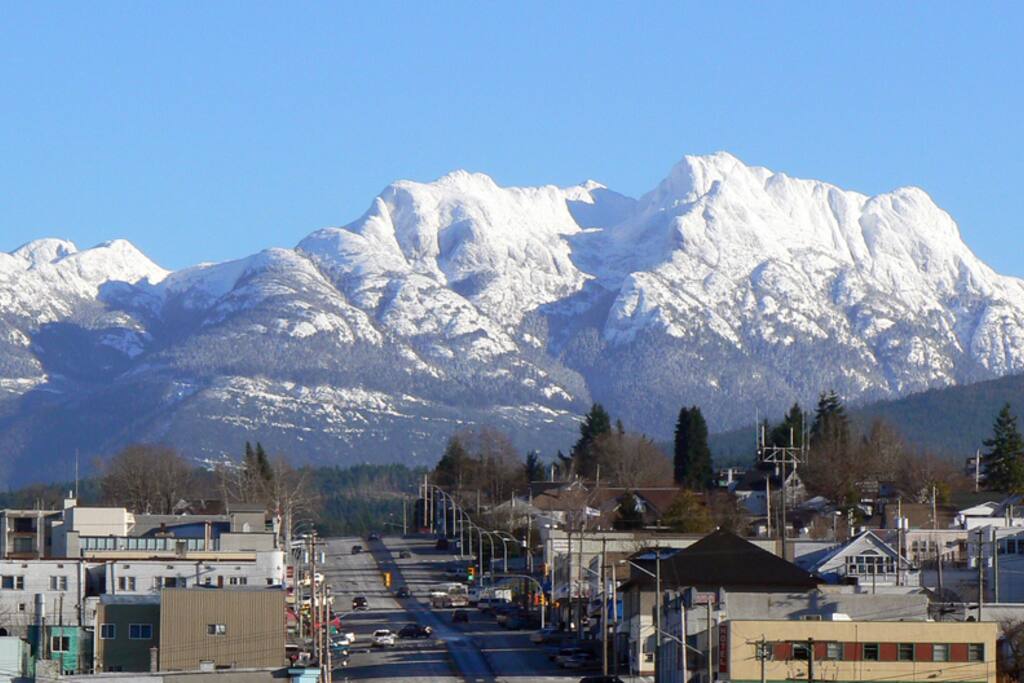 View of Mt. Arrowsmith from the harbour