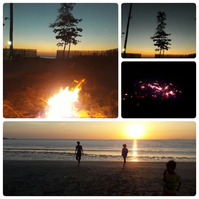 Campfires...quiet contemplation as the sun sets