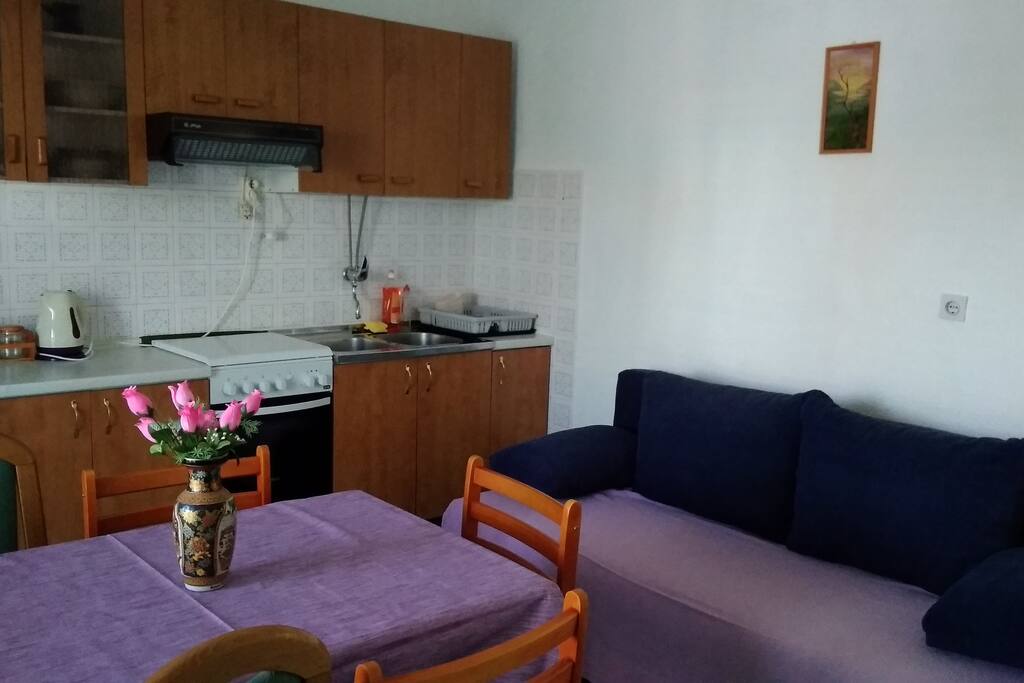 Kitchen and living room