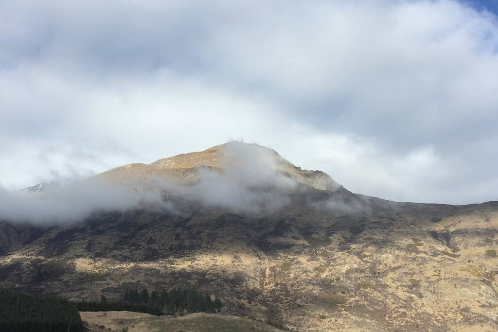 View of the Remarkable's mountain from front door