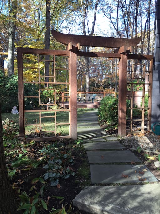 Rear entrance of garden.