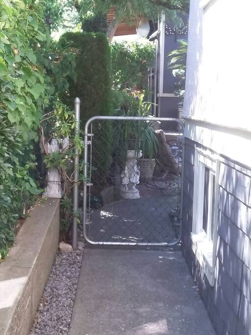 Side gate to the back yard