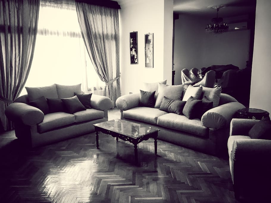 Spacious sunny living area