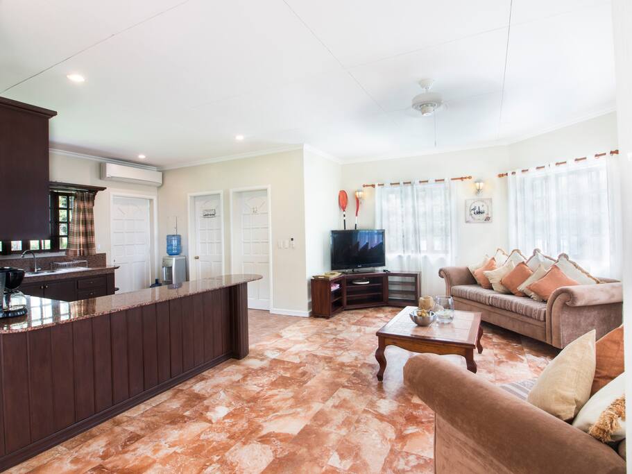 open living room and kitchen