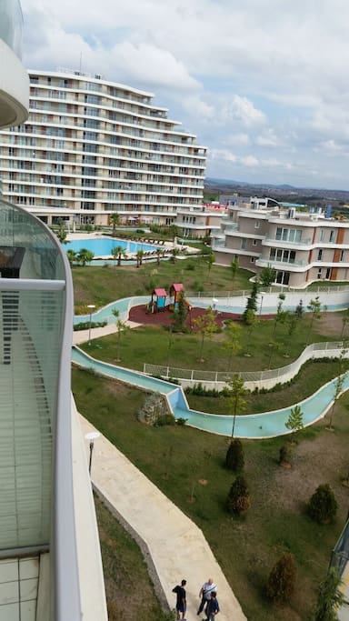 view of the viaport houses from the balcony