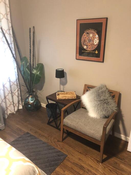 Enjoy Your Cable TV in the Sitting Area in Your Private Bedroom