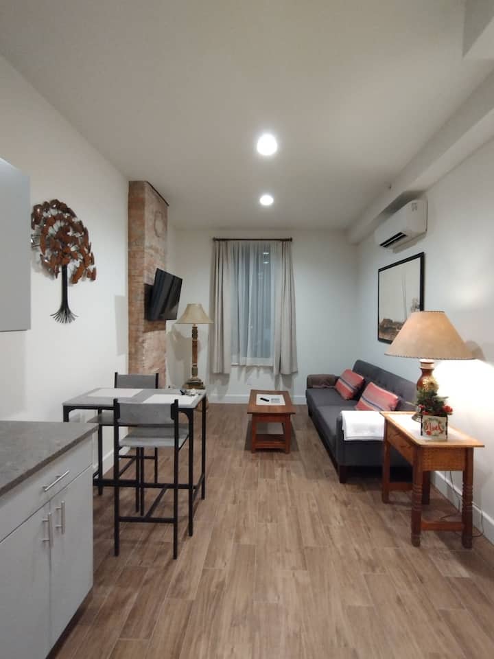 Angalia eneo la kuishi kutoka jikoni