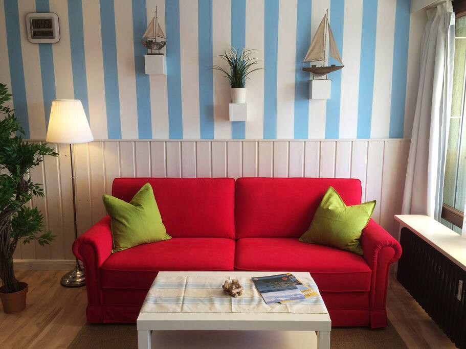 Sitzecke (Schlafsofa zusammengeklappt)