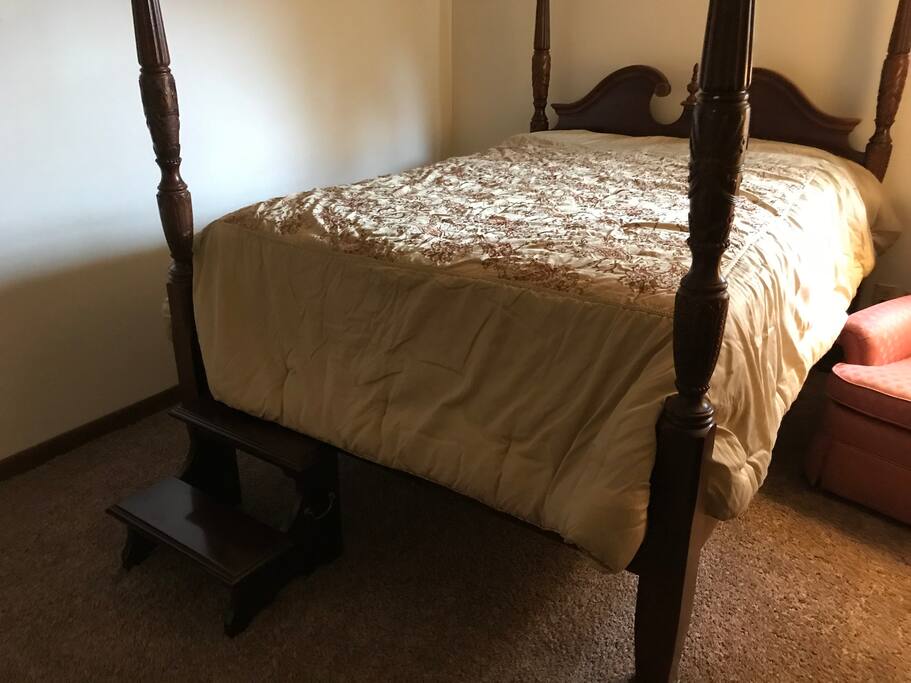 Closer view of bed in 1st bedroom