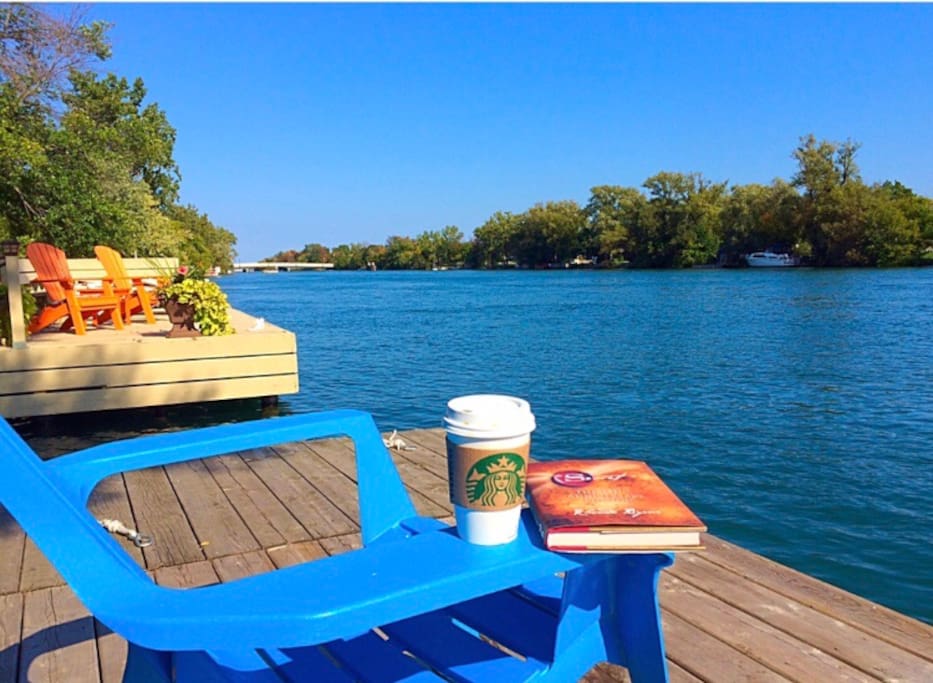 Relax and enjoy the view on my private dock.