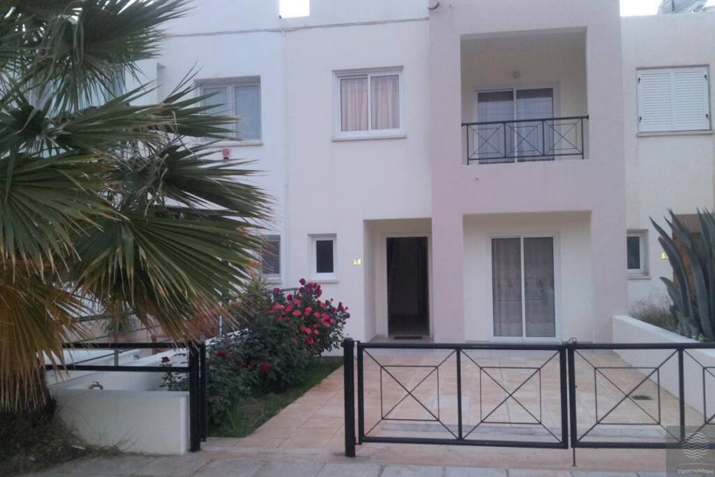 Front view of the townhouse
