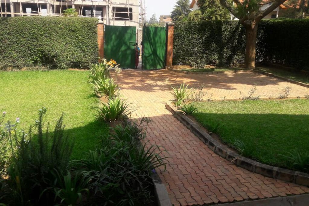 House Enterance, car parking and Garden