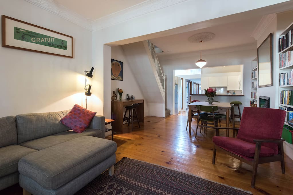 Nice and cosy living area leading to the kitchen