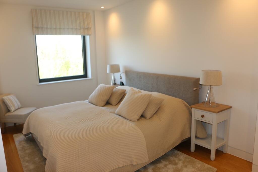 Home away from home bedding with a super king bed and Tempur mattress and pillows.
