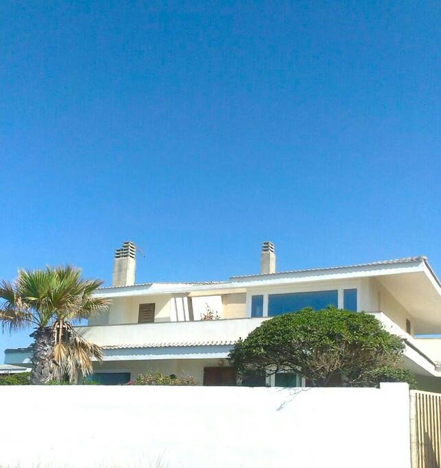 The villa as seen by the beach