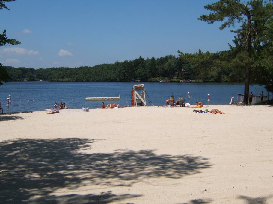 Private Beach on beautiful Lake Harmony