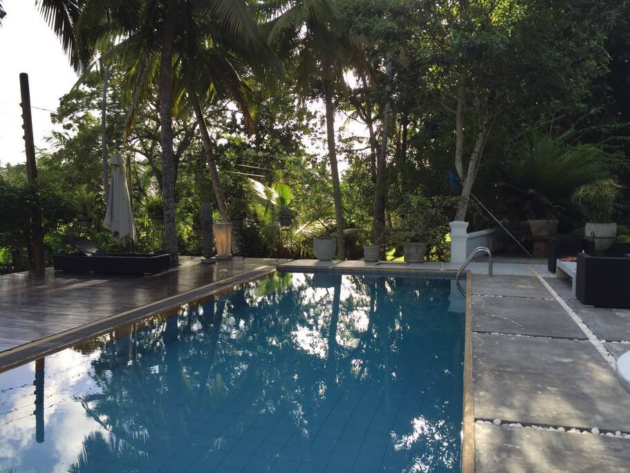 Pool area great for evening drinks