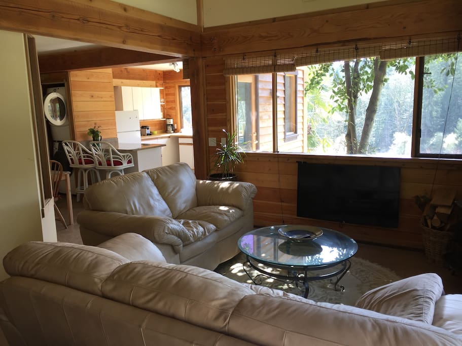 Living room with HD Apple TV