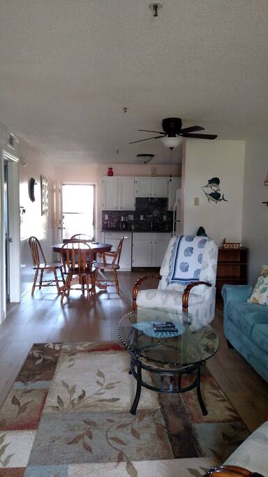 Newly remodeled kitchen and living room
