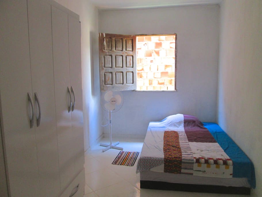 Small bedroom with double bed; we also have rooms with single beds