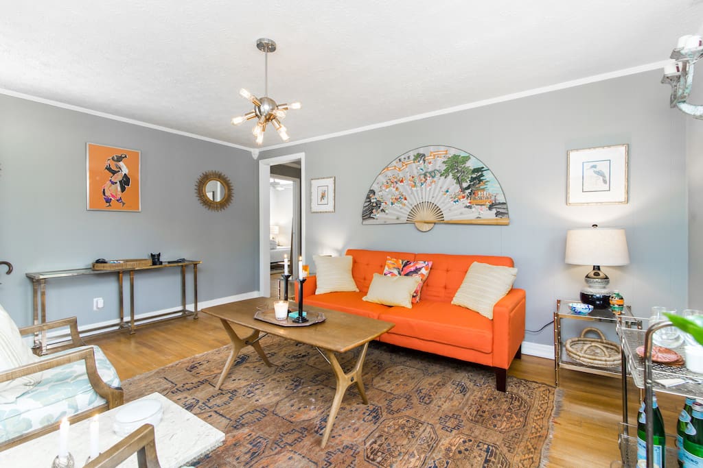 Living room, alternate view.