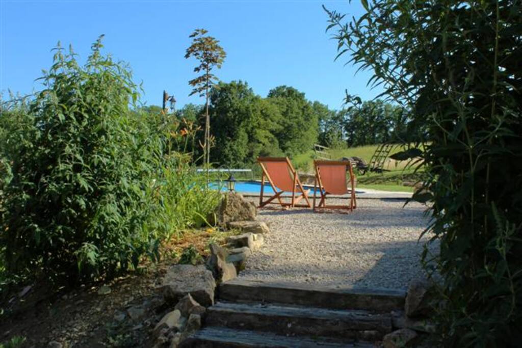 Accès à la piscine