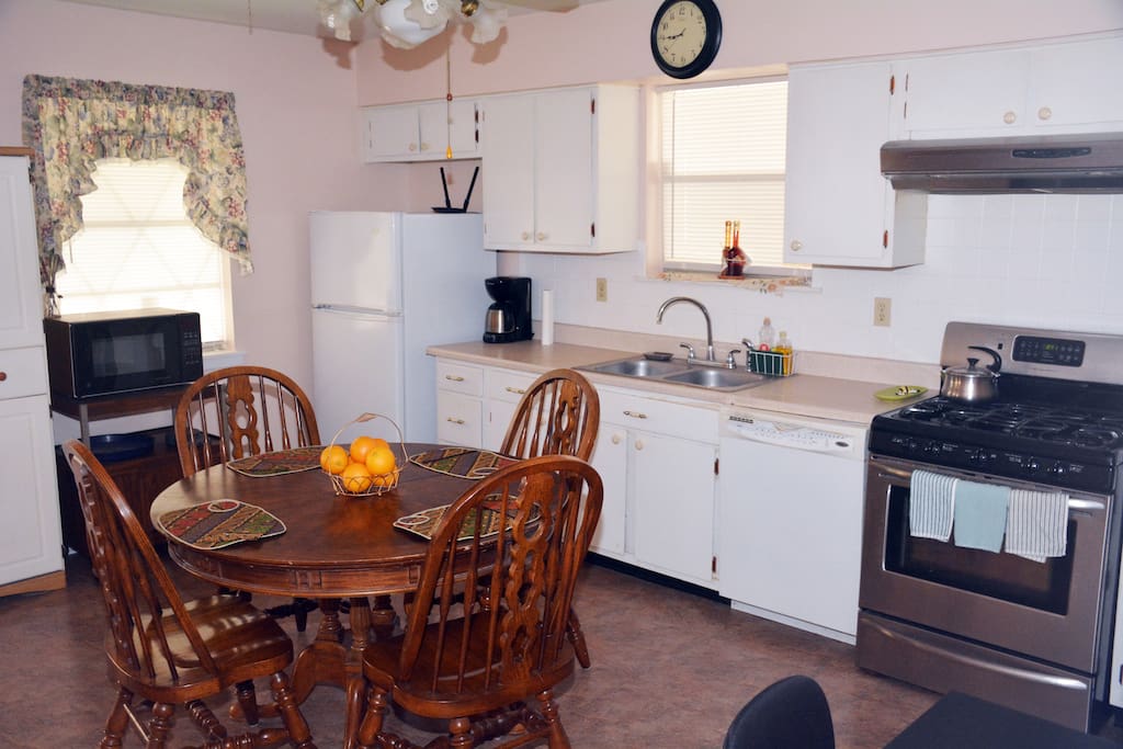 Well-Equipped Kitchen with Coffee Pot. Espresso Machine by request