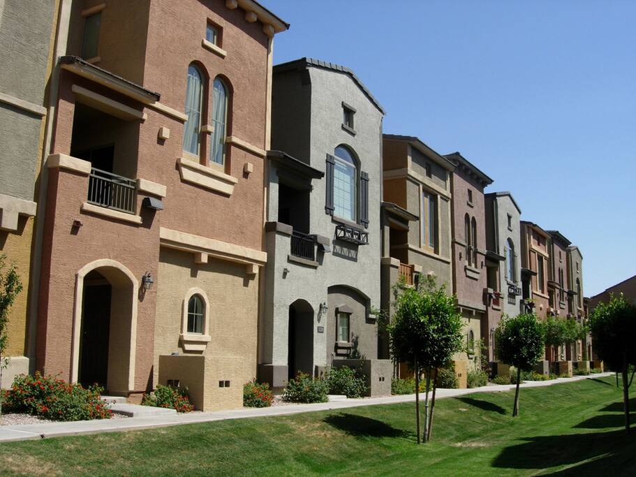 Showcasing our front yard which is shared with other tenants.