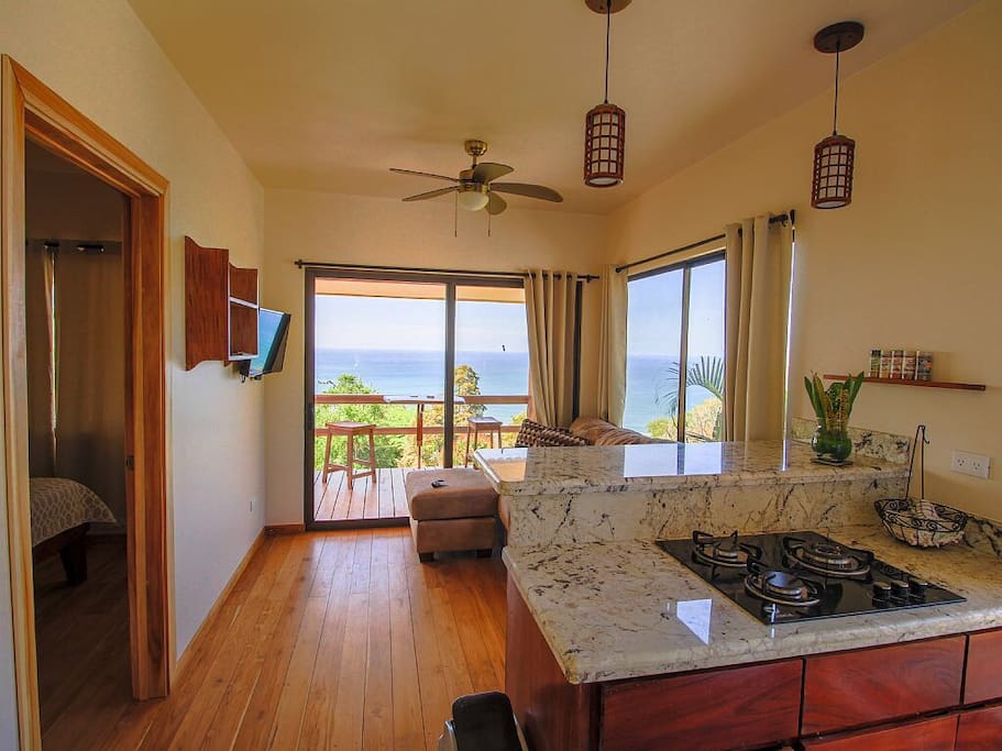 View as you walk into the kitchen and living room!