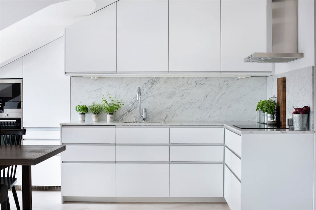 New renovated marble kitchen