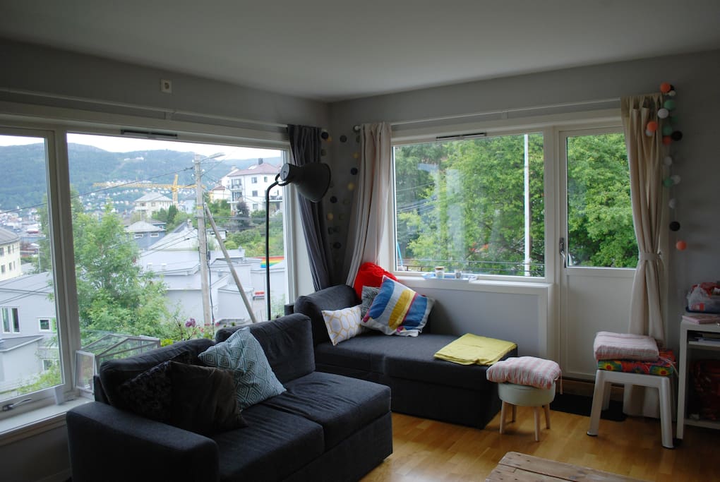 Living room and access to balcony