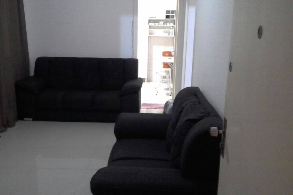 Living room & kitchen in the back