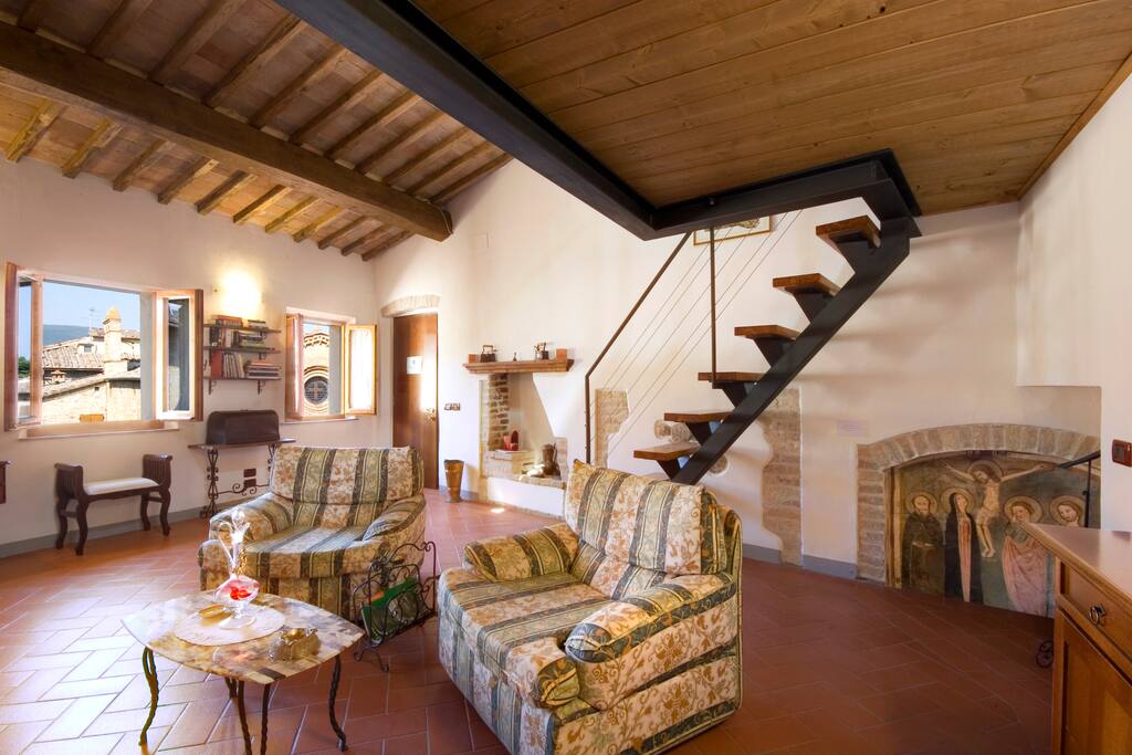 Living room with coffe point