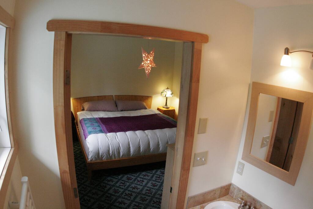 master bedroom with attached bathroom
