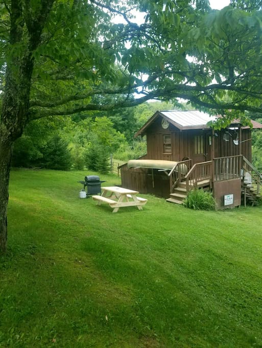 Canoe for use with additional deposit and rental fee.