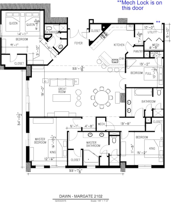 Floor Plan showing furniture arrangement
