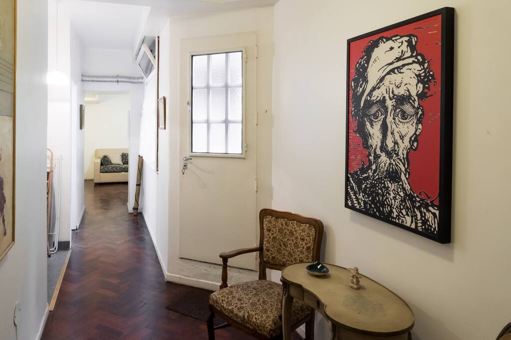 Spacious hallway walk out to patio