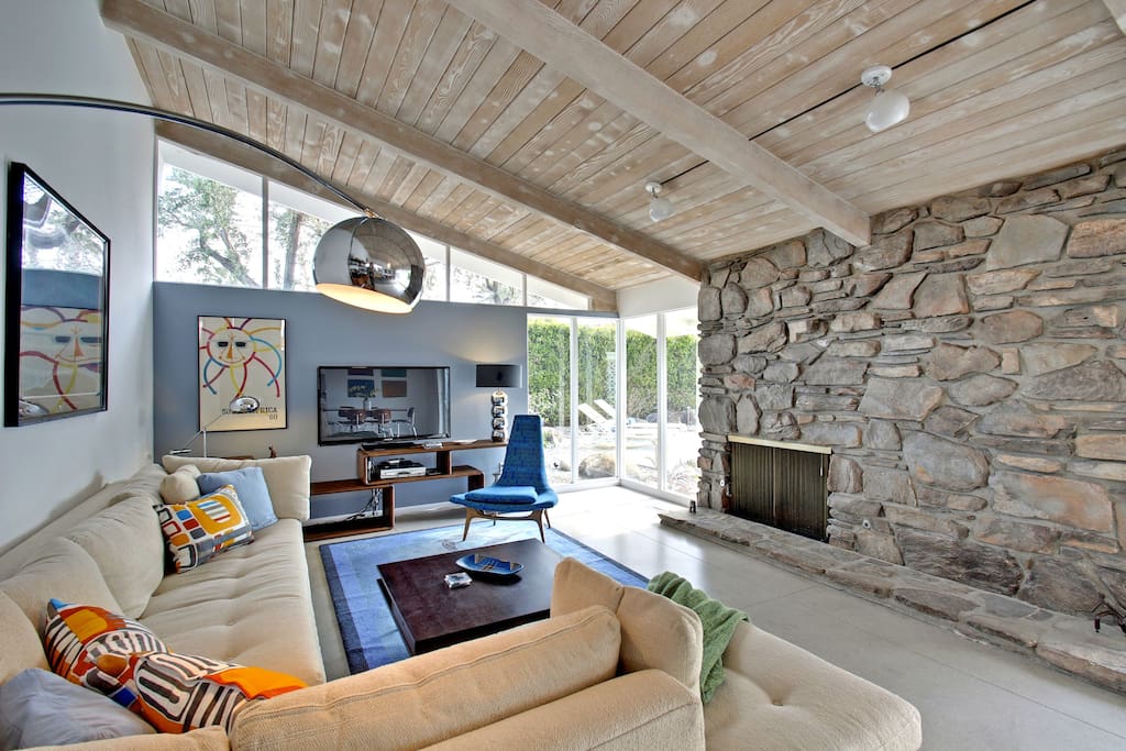 Check out the huge cushy sectional for optimum comfort!