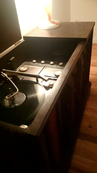 Console (record player under repair)