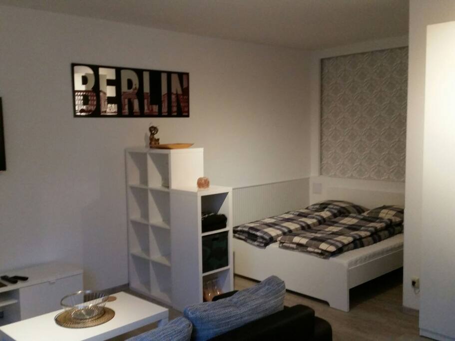 sleeping area with comfortable double bed